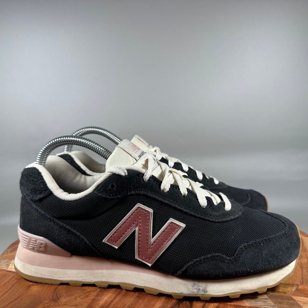 New Balance 515 V3 Women 8.5 Black Pink Suede Mesh Sneakers WL515VB3